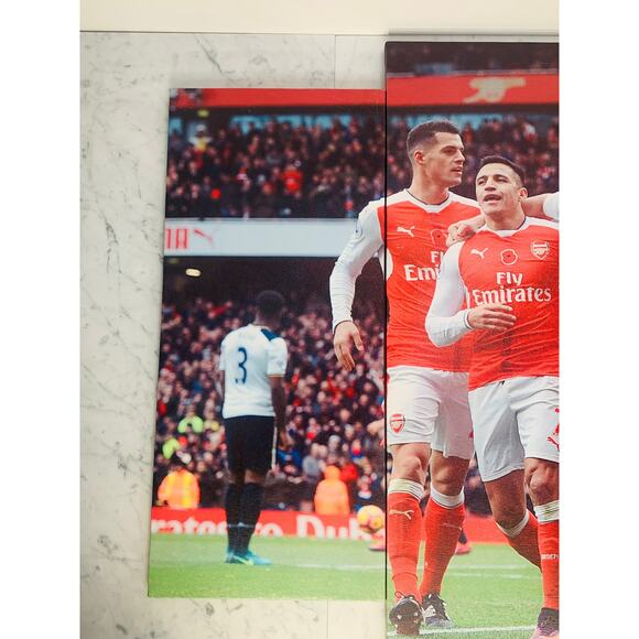 ARSENAL Fútbol Club AFC Goal Celebration 4-Piece Canvas Wrap TOTTENHAM 2016 EUC - Picture 4 of 12